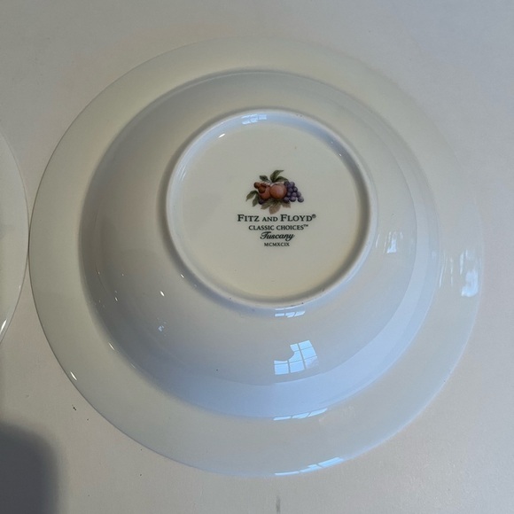 Fitz and Floyd Classic Choices Tuscany Pattern Set of 2 Rimmed Bowls New - Picture 7 of 9